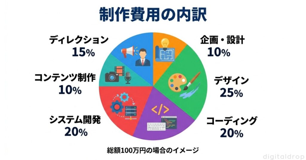 制作費用の内訳 円グラフ