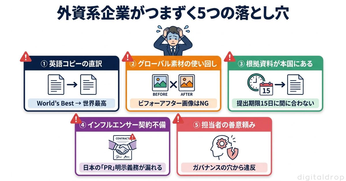 外資系企業がつまずく5つの典型パターン