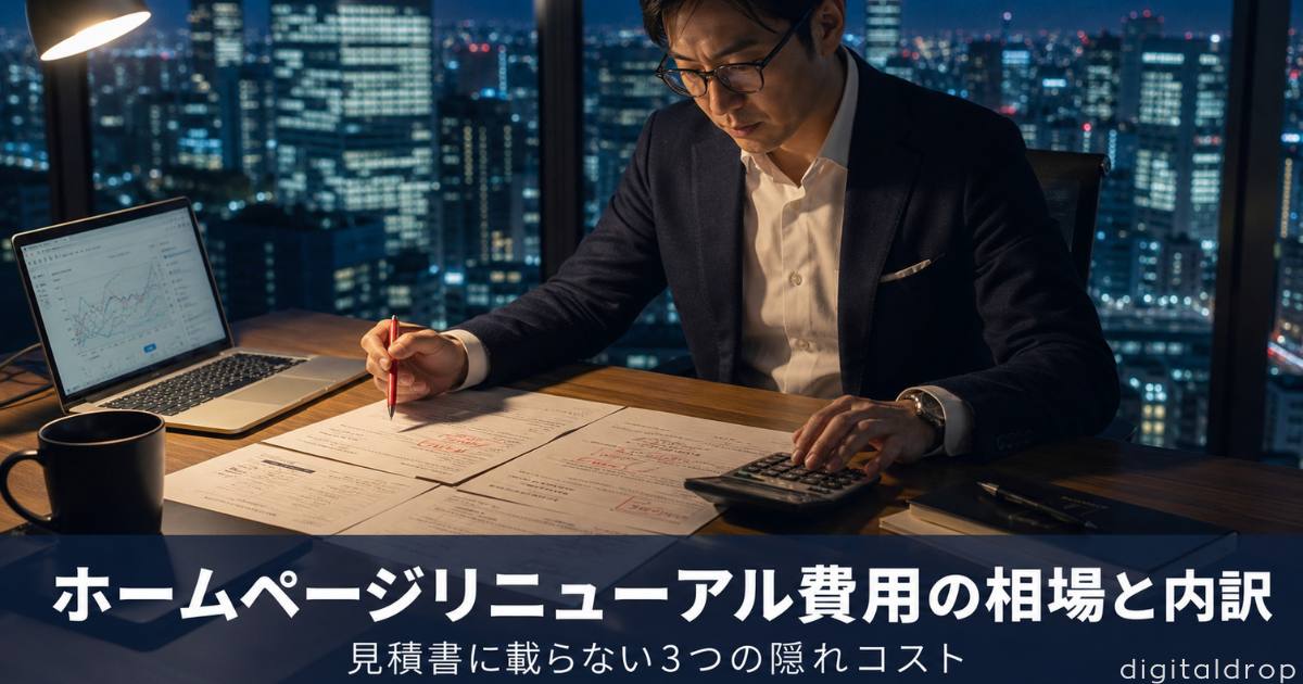 ホームページ リニューアル 費用