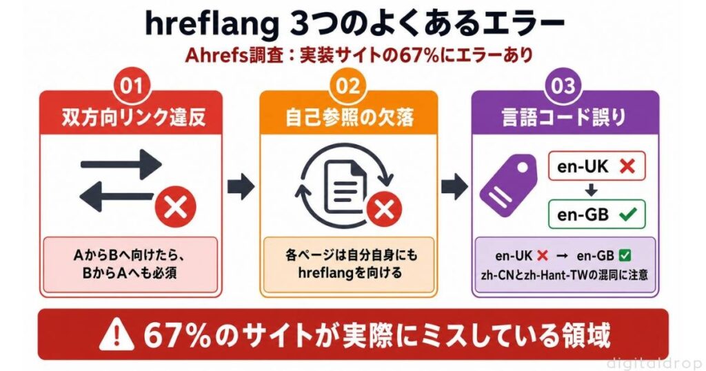 技術実装の必須要件 — hreflang・canonical・lang属性