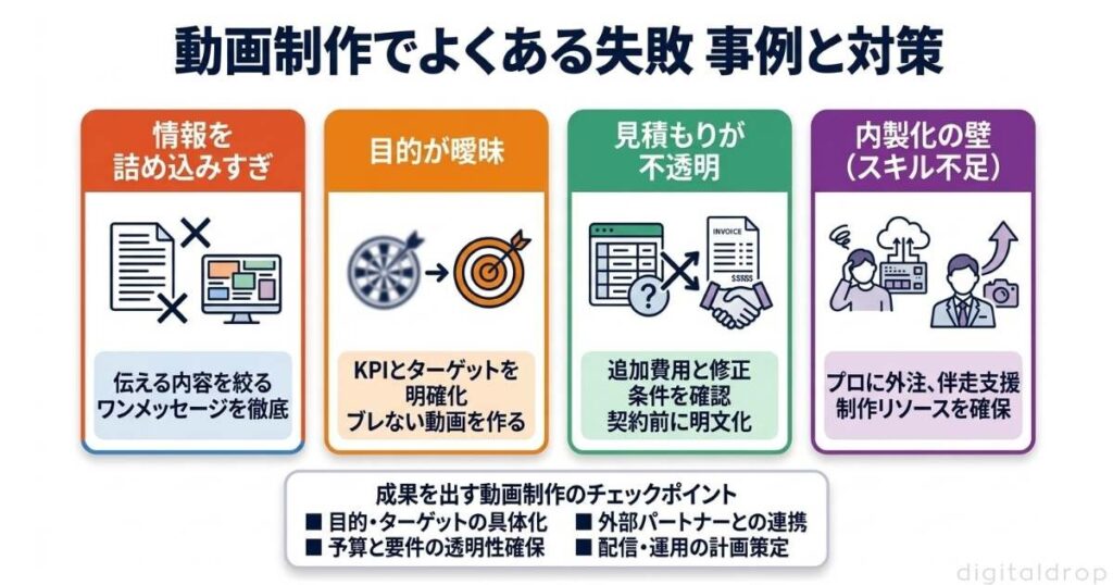 動画制作でよくある失敗事例とその対策