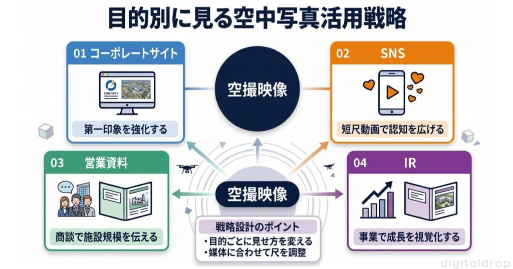 目的別に見る企業PRでの空中写真活用戦略