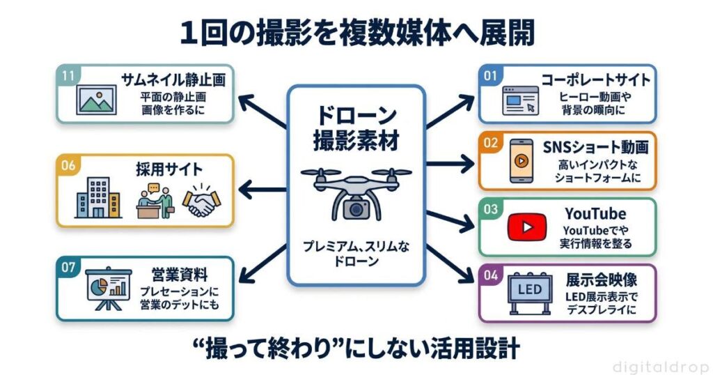 ドローン撮影を最大限活用するための展開方法